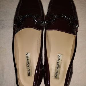 Designer glossy patent leather shoes